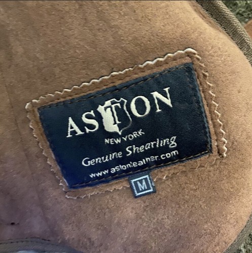 Aston New York 100% Genuine Shearling Sheep Fur Coat Medium - Picture 4 of 6