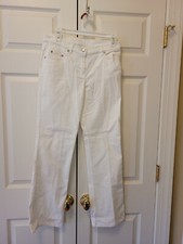 Vtg Women Lilly Pulitzer White Bling Palm Tree Pocket Jeans Pants Size 2