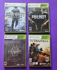 Lot Of 4 XBOX 360 Video Games Call Of Duty Elder Scrolls V Skyrim Titanfall