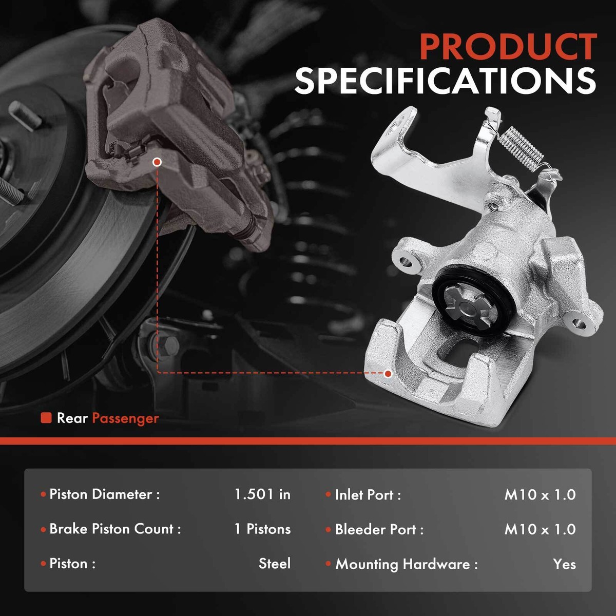 Brake Caliper for Mazda CX-5 2013 2014 2015 Rear Passenger Right