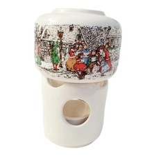 Vtg Christmas Potpourri Pot Room Scenter Candle Tealight Warmer Sleighride Snow