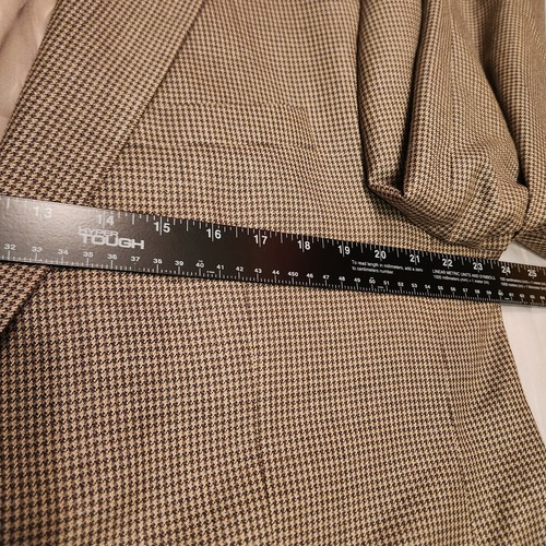 Ralph Lauren Blazer Men 46 R Silk Wool Blend Houndstooth Sport Coat Buisness Lux - Picture 5 of 13