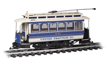 Bachmann 93944 G UNITED TRACTION Co. TROLLEY WITH METAL GEARS, Blue