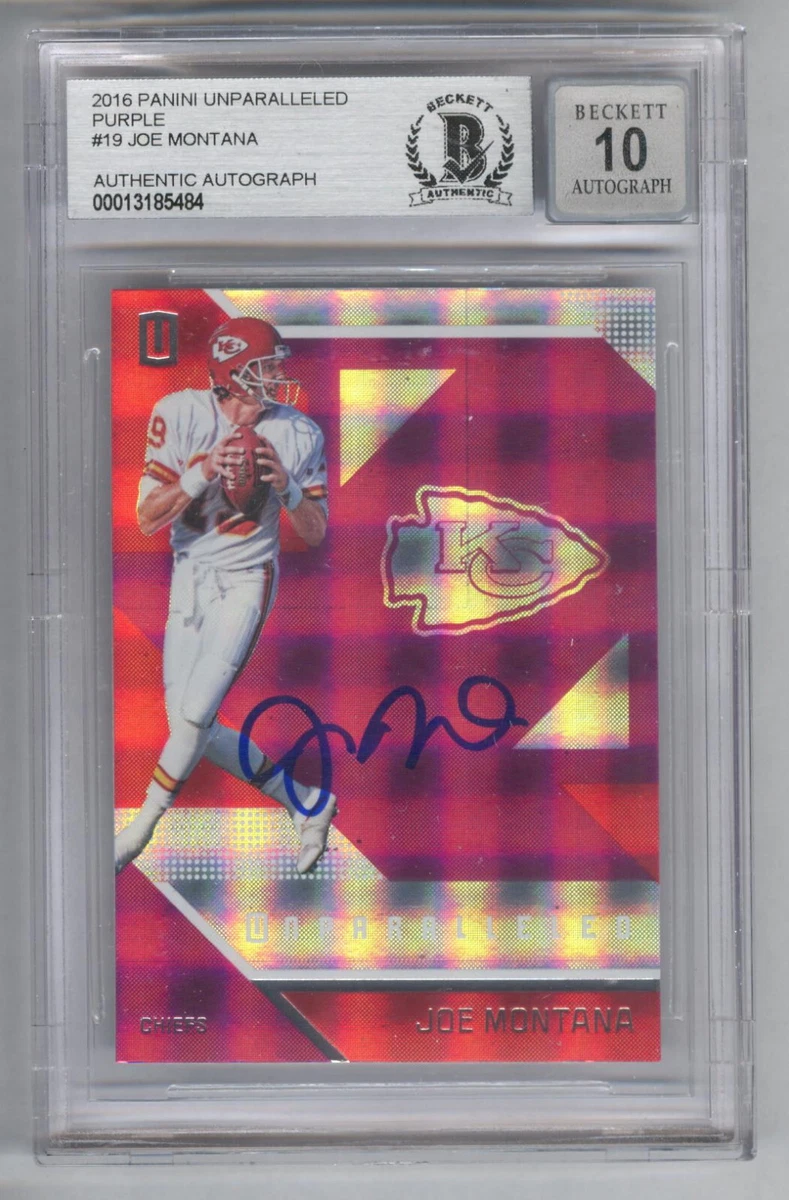 25+ Panini Joe Montana Autographed Football Sports Trading Cards