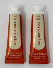 2 BATH  BODY WORKS RESTORATIVE HAND CREAM ULTRA RICH LOTION TRAVEL SIZE 1 OZ