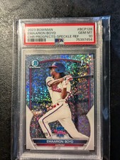 2023 Bowman Chrome Emaarion Boyd Speckle 1st Prospect /299 Phillies PSA 10 POP 4