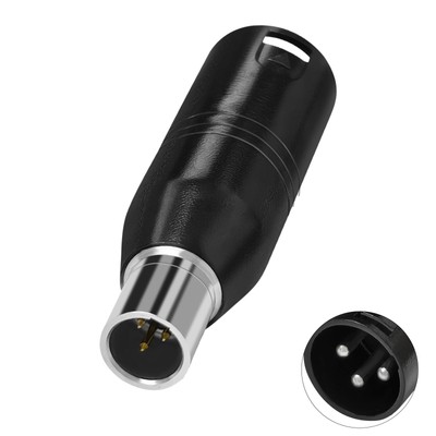 Mini 3 Pin XLR to XLR 48V Phantom Power Adaptor for Headset Lapel Microphone ...