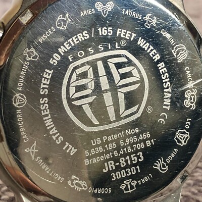 RARE Fossil Big Tic Animated Astrological Men's Watch Stainless