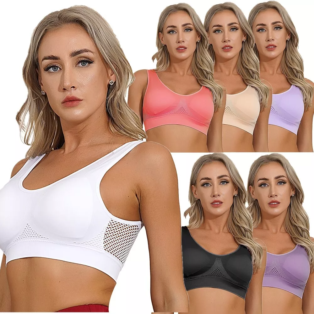 Womens Plus Size Sports Bra Form Bustier Top Breathable Underwear