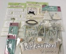 K Company *WEDDING* Scrapbooking Lot ~ Jolee's  Stickers ~ 16 Packs NEW