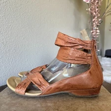 Mtz Mooz Sandals Womens 9 Genuine Leather Strappy Comfort Ankle Strap Shoes