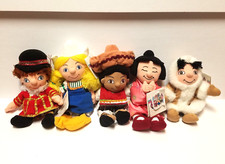 Lot 5 NEW Bean Bags IT'S A SMALL WORLD DISNEY Japan Mexico England Holland AK