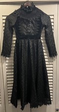 The Addams Family Wednesday Halloween Costume Dress Size Girl Small 4/5 Yrs