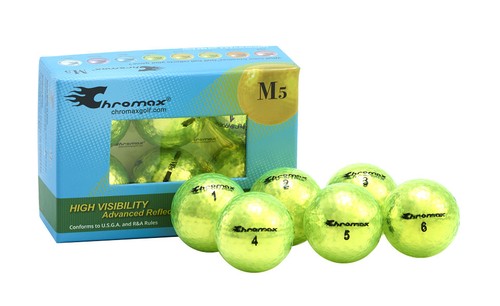 6er Pack Box Chromax M5 Metallic Warngolfbälle - *FARBE WÄHLBAR* - Bild 4 von 9