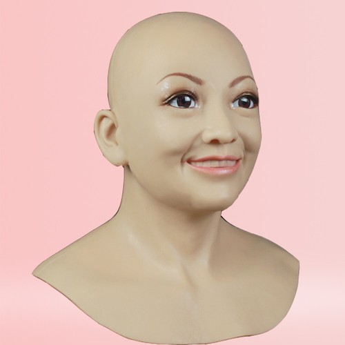 Realistische Silikon Frauen Maske mit Make-up Cosplay Crossdresser Vollgesichtsmasken - Bild 3 von 9