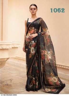 party wear organza saree