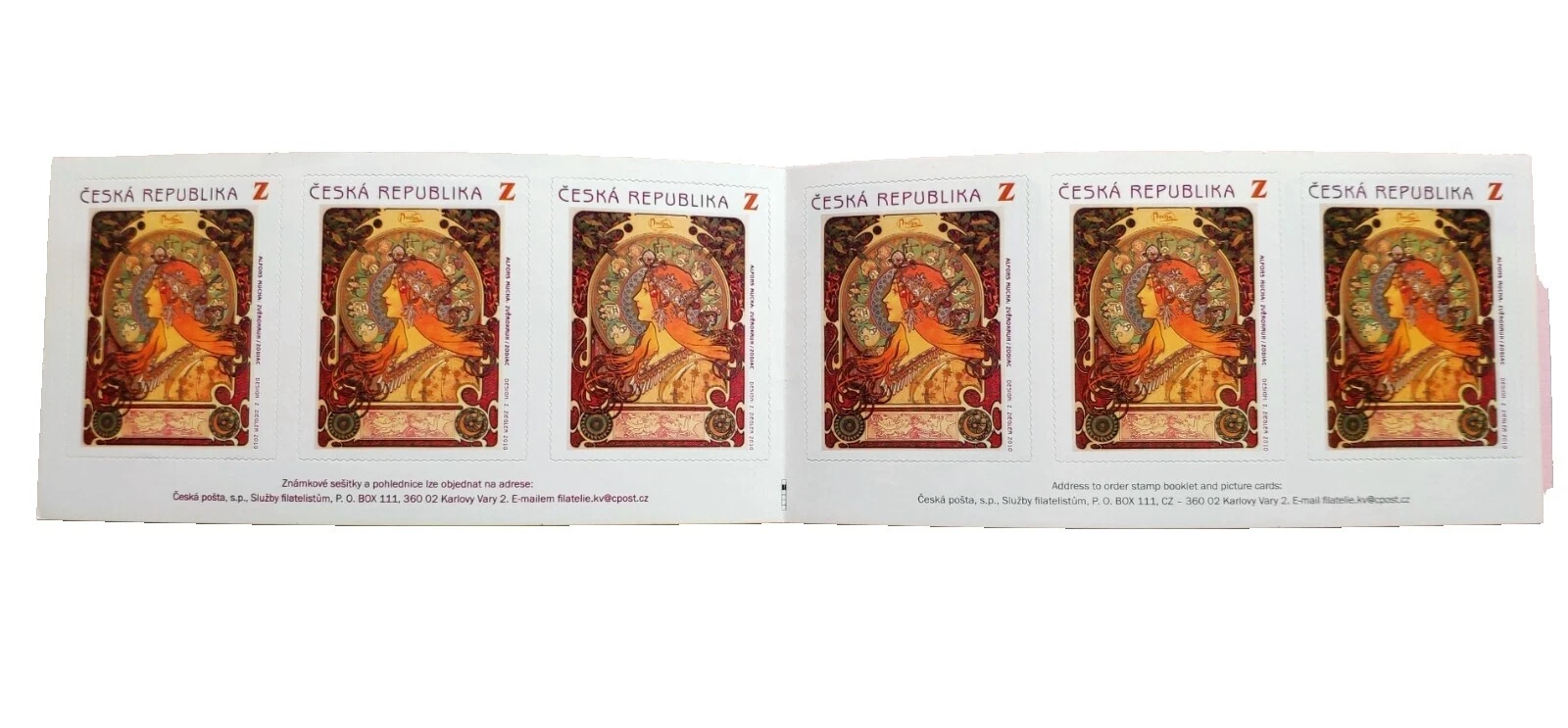 Multi-Color Booklet Czech & Czechoslovakian Stamps