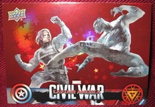 2016 UPPER DECK CAPTAIN AMERICA CIVIL WAR #CW37 CHADWICK BOSEMAN RED FOIL NM-MT+