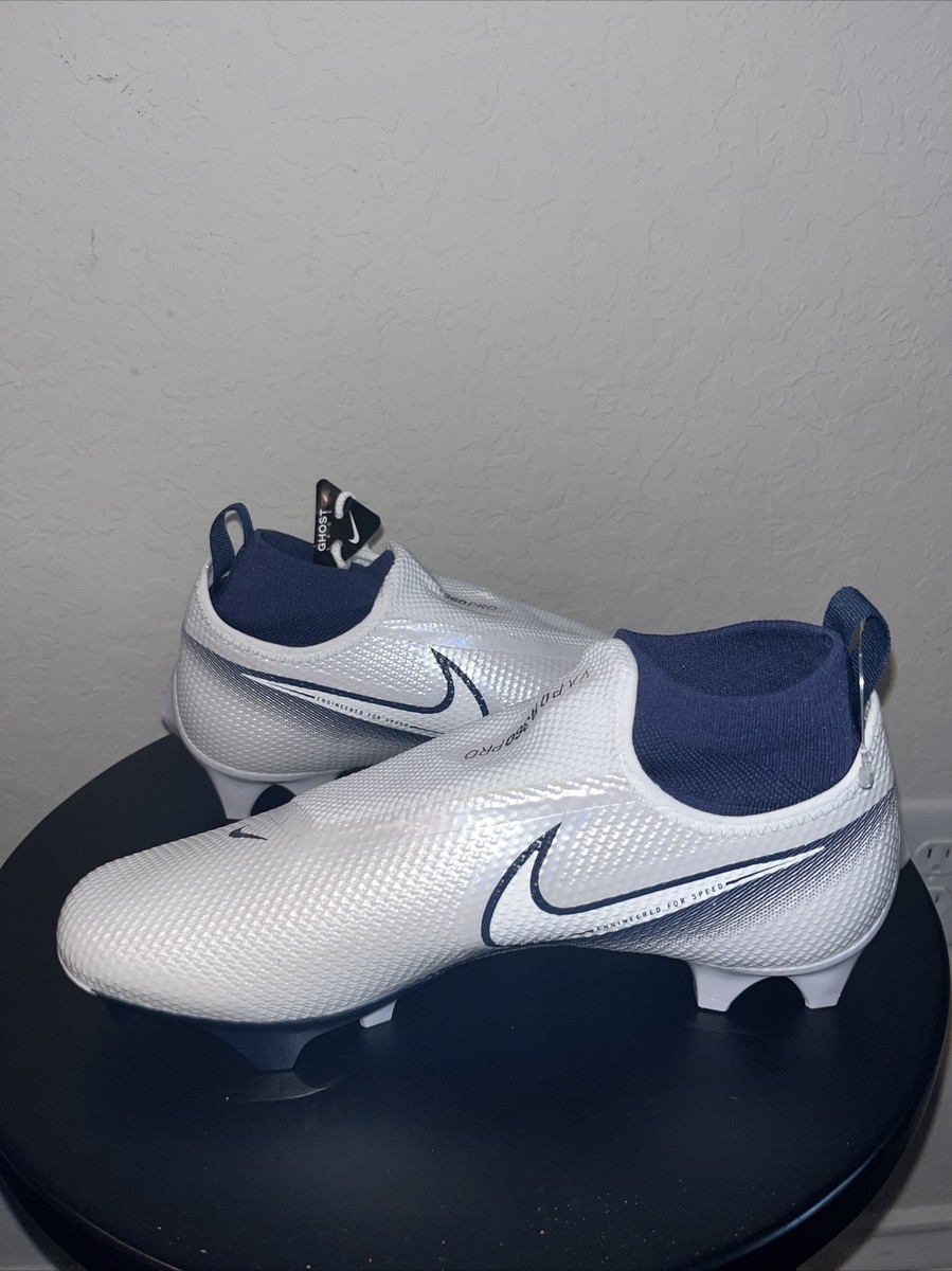 NIKE VAPOR EDGE PRO 360 Football Cleats WHITE BLUE AO8277 106