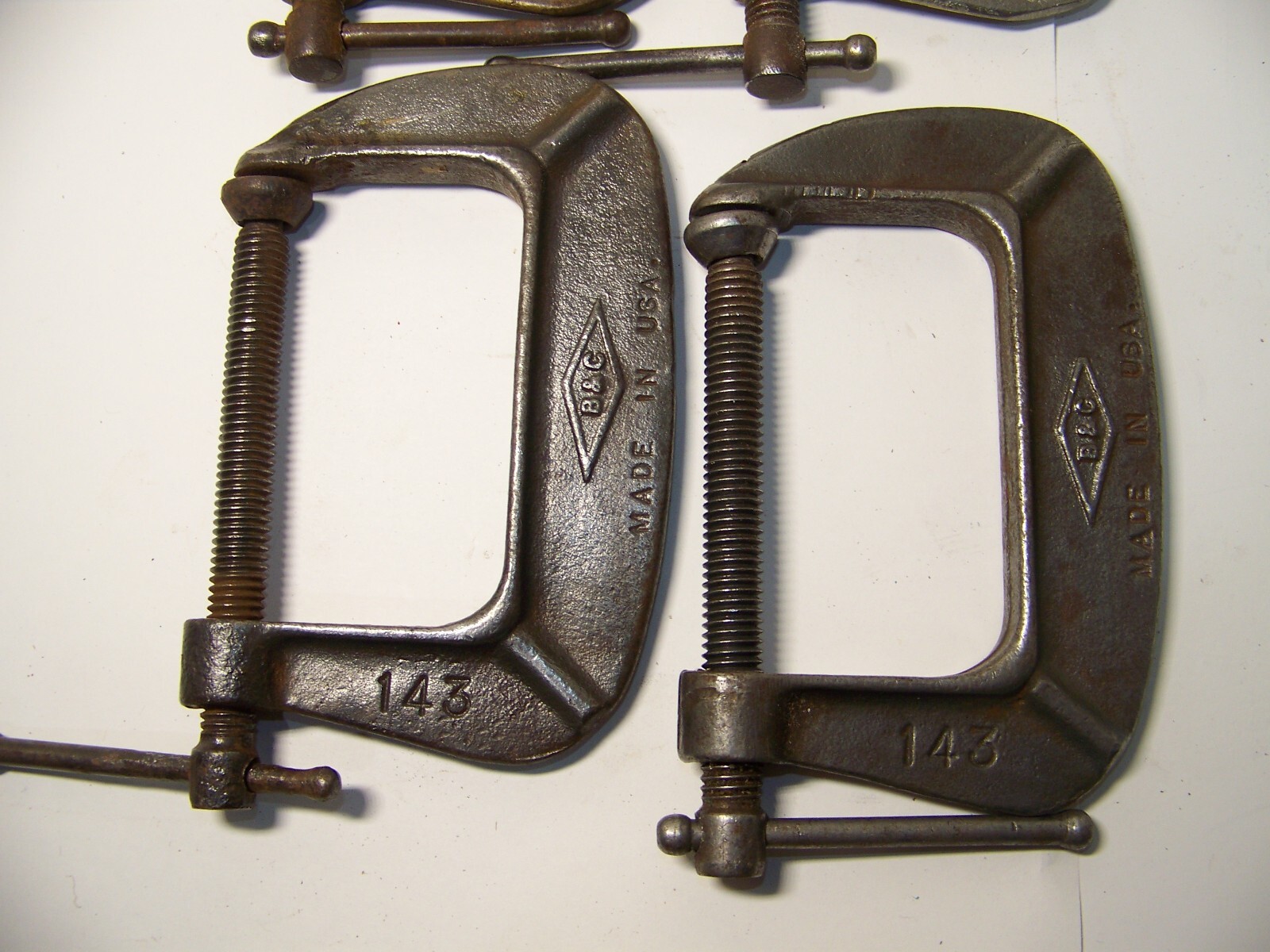 4Vintage C Clamp 3" Malleable Iron Made In The USA Brink & Cotton (B&C