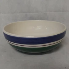 Furio Pasta Kitchen Centerpiece Bowl 10" Striped Multi Colored