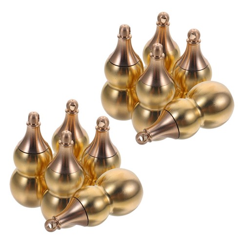 10 Pcs Creative Copper Gourd Pendant Hanging Brass Lucky Ornament - Picture 4 of 12