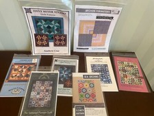 Lot of 8 Quilt Patterns and Instructions Unused Throw Patch Block Mixed