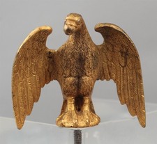 Small Antique 19thC Gilded Bronze AMERICAN EAGLE Flag Pole Topper Sculpture, NR
