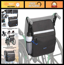 Wheelchair Backpack with Cup Holder, Large Storage Bag for Rollator & Electric C
