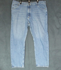 Vintage Wrangler Jeans Mens 42x32 Blue Denim Straight Fit Med Wash Work Cowboy