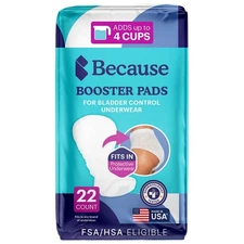 Because Premium Incontinence Booster Pads for Men and Women, Adds Extra