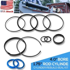 Hydraulic Log Splitter Cylinder Rebuild Seal Kit for 4.0"Bore x1.75"Rod Cylinder