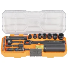 Klein Tools KNECT Impact Pass Through and Flip Socket Starter Set, 21-Piece NEW