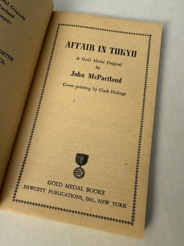 1954 Affair In Tokyo Novel John McPartland Paperback Mystery Gold Medal Book MM9 - Picture 5 of 6