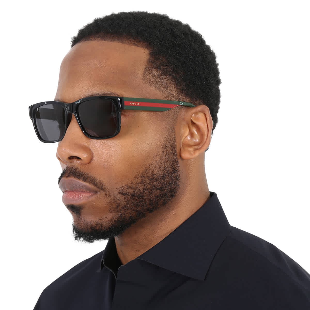 Gucci Grey Square Men's Sunglasses GG0340S 006 58 GG0340S 006 58