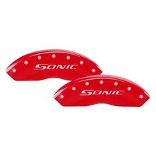For Chevy Sonic 12-20 Mgp Gloss Red Front Caliper Covers W Sonic Engraving