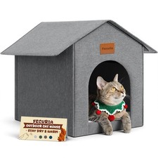Outdoor Cat House Weatherproof, Insulated Cat Dog Houses for Outdoor/Indoor C...