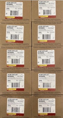10PCS SQUARE D HOMELINE HOM120PCAFI HOM120PCAFIC 20A AFCI PLUG ON NEUTRAL NEW