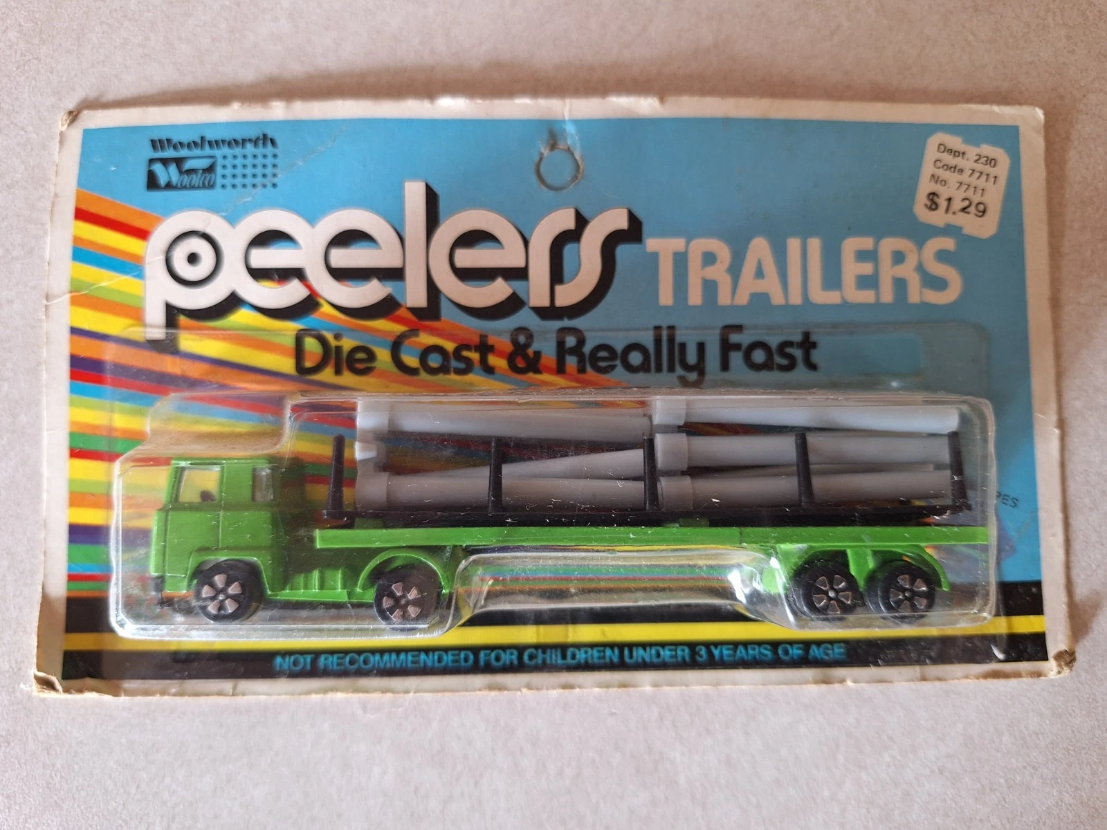 Woolworths Peelers: Vintage Semi Trailer with a load of pipes: Original Package