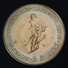 ANDORRA 2 Diners 1985 - Bi_Metallic - Winter Olympics - aUNC - 892