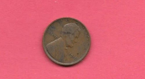 US LINCOLN WHEAT CENT 1910 P   FINE-NICE OLD VINTAGE ANTIQUE PENNY COIN