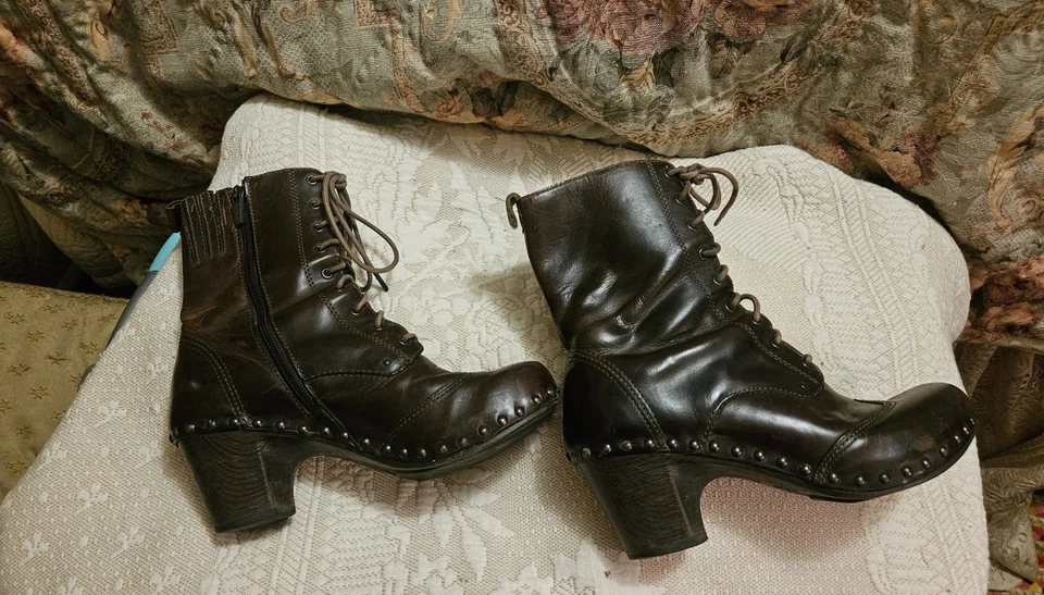 Bota Dansko Nat Tachonada Cuero Marrón Con Cordones EU 39 Cottagecore Dark Academia Foto 3 de 4