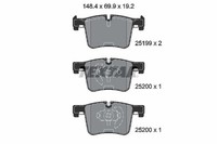 Bremsbelagsatz FÜR BMW 3 (F30, F80), BMW 1 (F20) - Textar 2519901