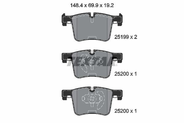 Bremsbelagsatz FÜR BMW 3 (F30, F80), BMW 1 (F20) - Textar 2519901-image