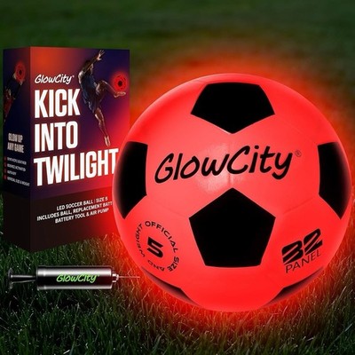 GlowCity Glow in The Dark Soccer Ball 