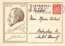 408469) DR Ganzsache / GS P214 gebraucht Goethe mit SST