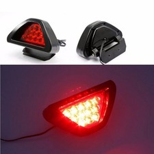 ༝F1 Style DRL Red 12 LED Rear Tail Stop Fog Triangular Brake Light Stop Safety