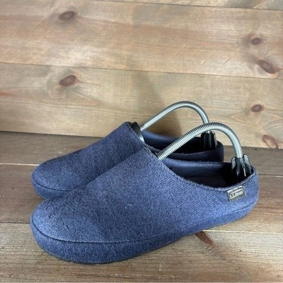 ll bean sweater fleece womens size shoes blue slip on comfort
