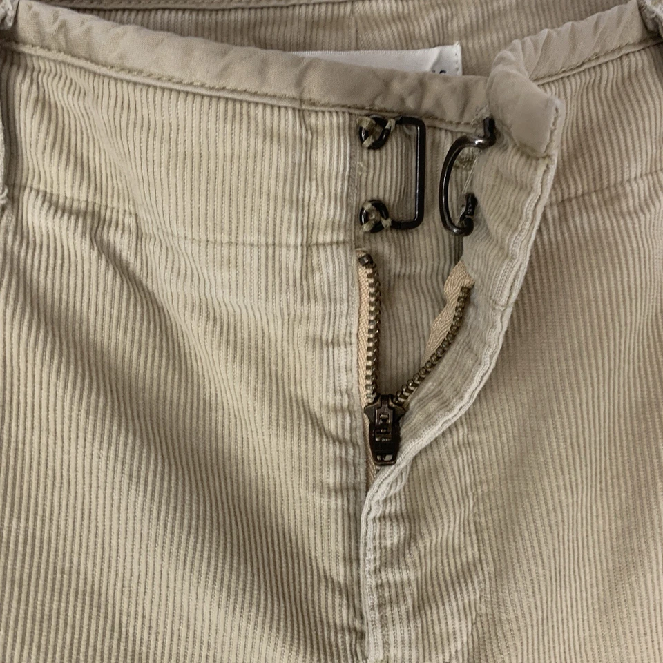 Vintage Y2K Banana Republic Pants 6 Khaki Corduroy Boot Flare Chino Stretch Tan - Image 3 of 4