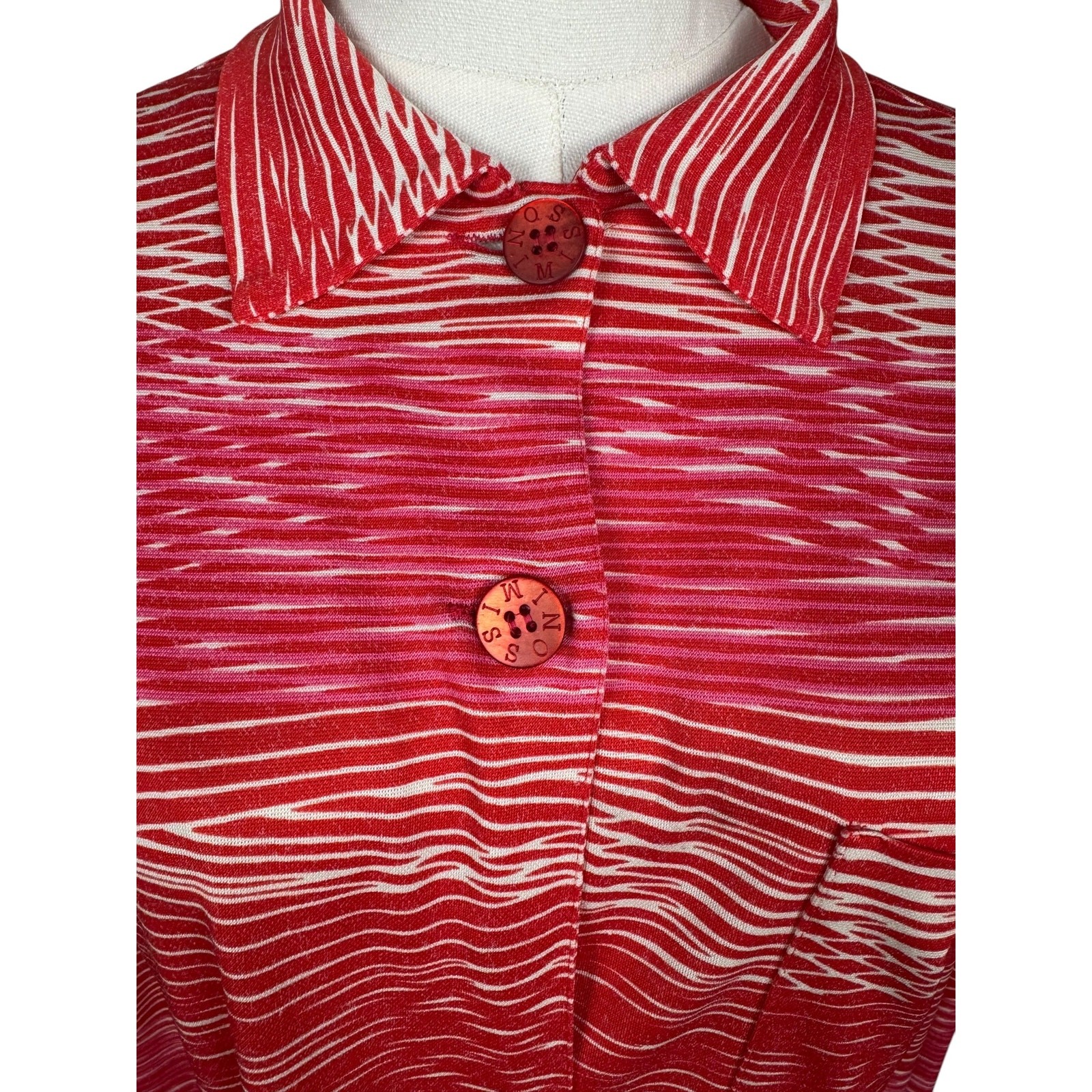 Missoni Pink Patterned Button Up - image 4